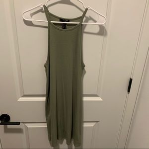 Ribbed Knit Halter Dress